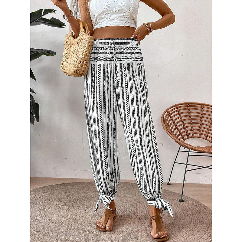 Chic & Comfy Striped Side-Slit Pants