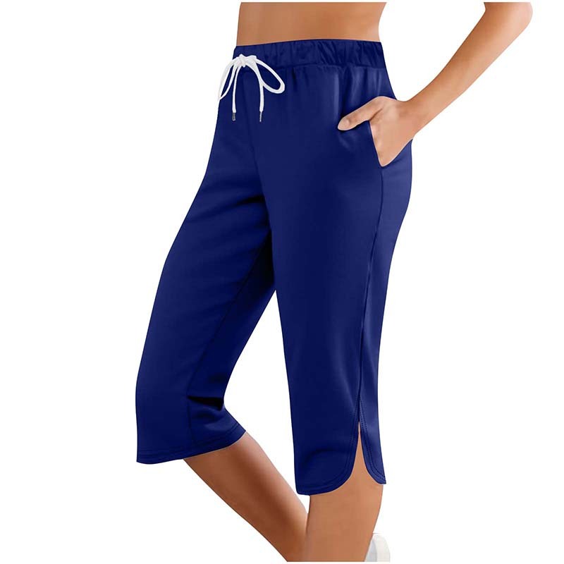 Power Hour Workout Capri Leggings with Pockets – Drawstring Lounge & Workout Pants