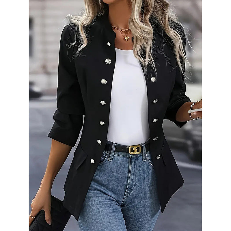 Power Move Open Front Long Sleeve Blazer