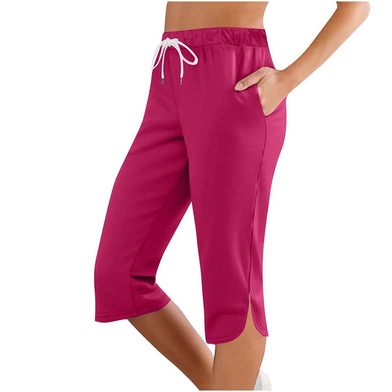 Power Hour Workout Capri Leggings with Pockets – Drawstring Lounge & Workout Pants