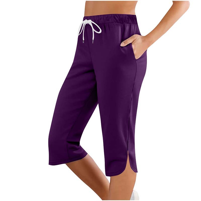 Power Hour Workout Capri Leggings with Pockets – Drawstring Lounge & Workout Pants