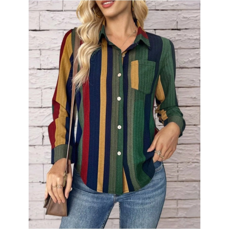 After Hours Button-Down Blouse – Office Chic Long Sleeve Top