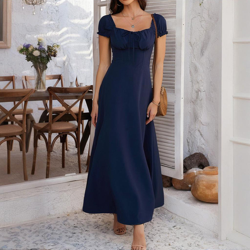 Sunset Escape Boho Backless Ruffle Maxi Dress