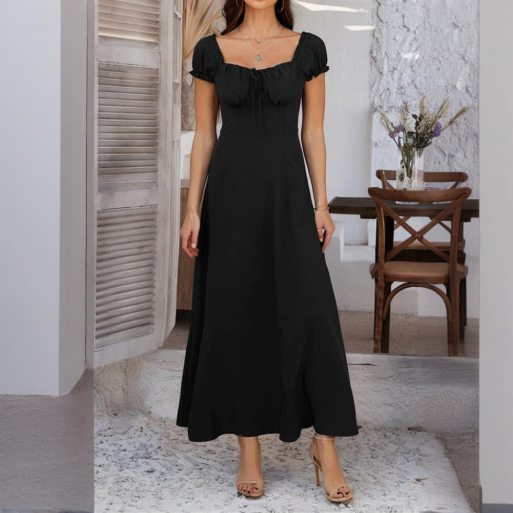 Sunset Escape Boho Backless Ruffle Maxi Dress