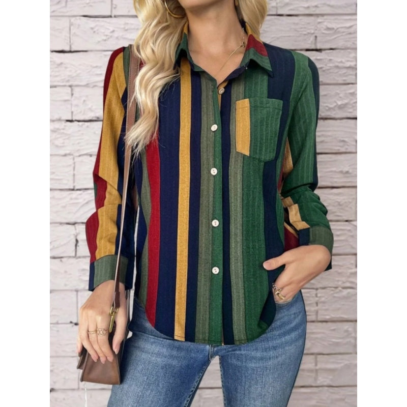 After Hours Button-Down Blouse – Office Chic Long Sleeve Top