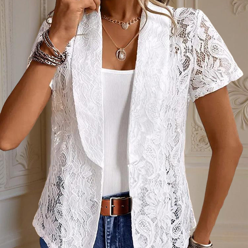 Floral Lace Slim Fit Cardigan