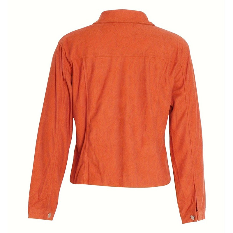 Urban Explorer Corduroy Button-Up Jacket – Casual Lightweight Coat with Flap Pockets