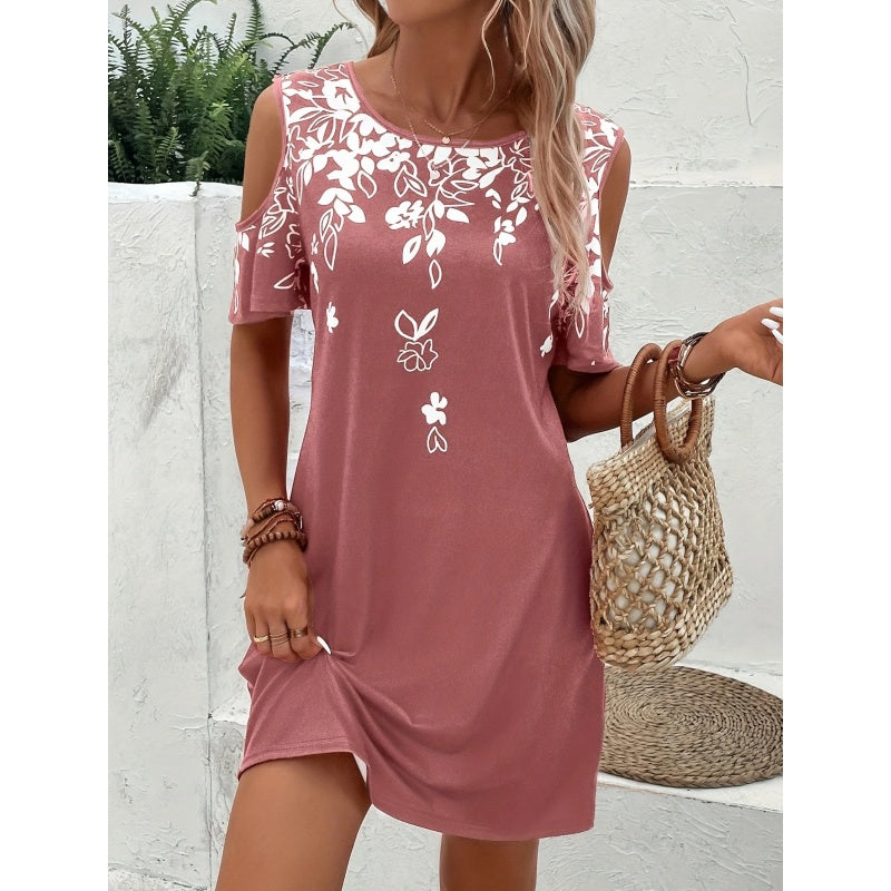Summer Escape Floral Print Dress - Beach Vacation Boho Mini Sundress