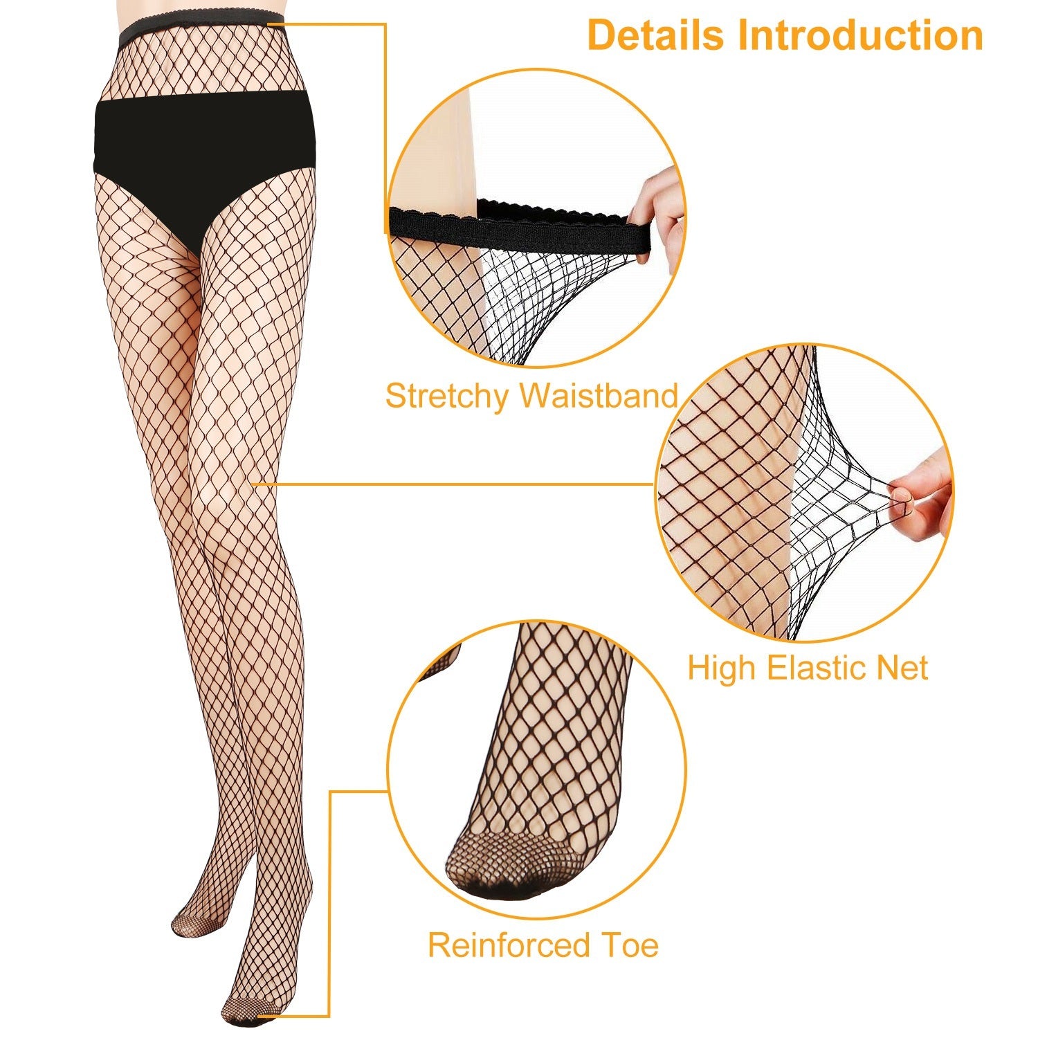 Cosmo Nights Fishnets - Sexy High Waist Pantyhose