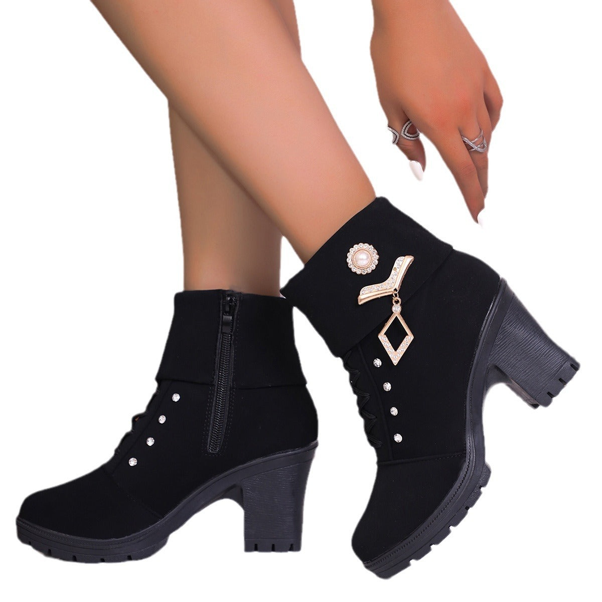 Sienna High-Heel Zip Boots