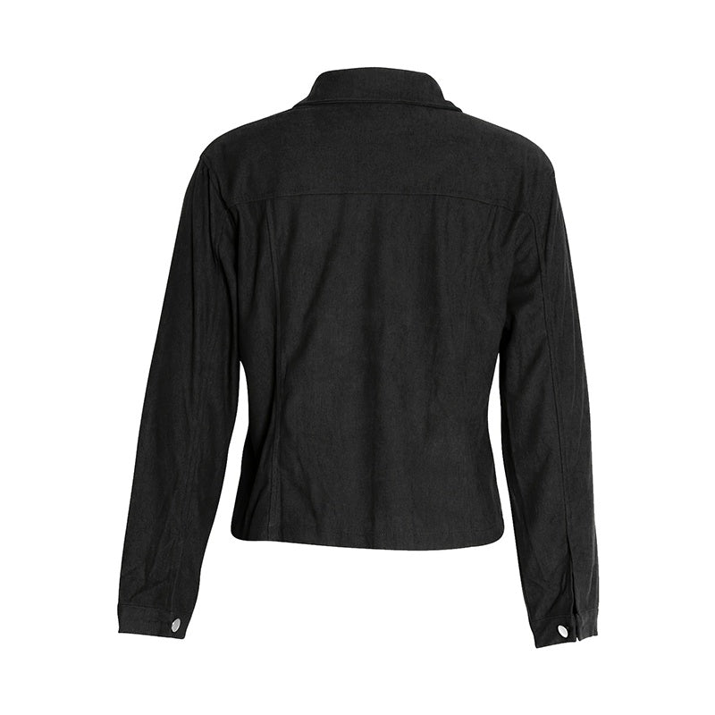 Urban Explorer Corduroy Button-Up Jacket – Casual Lightweight Coat with Flap Pockets
