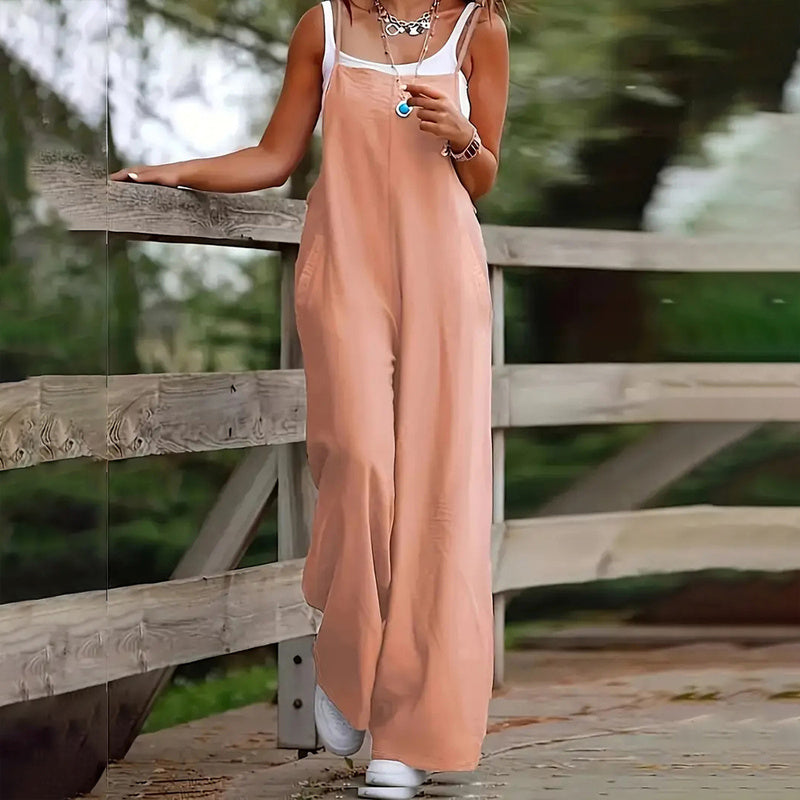 Summer Vibes Sleeveless Jumpsuit with Pockets