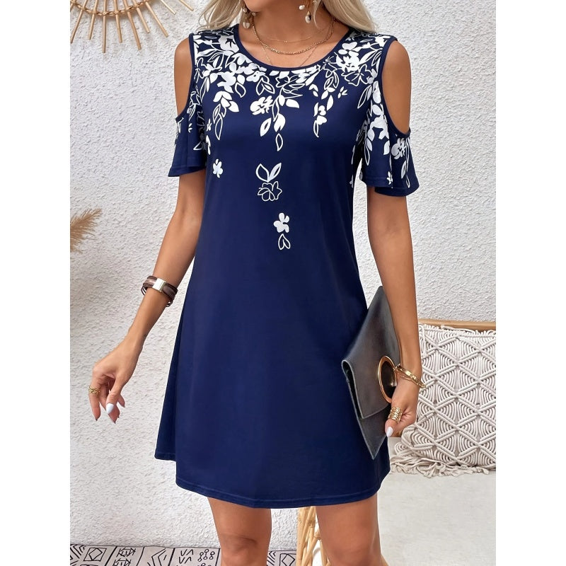 Summer Escape Floral Print Dress - Beach Vacation Boho Mini Sundress