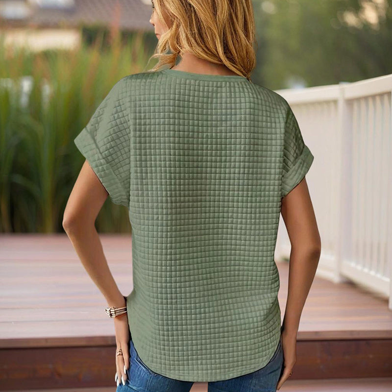 Weekend Wanderer Round Neck Short Sleeve Top